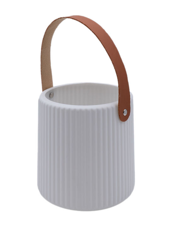 Uncle George Саксия Пластмаса Бял 14.5x14.5x15εκ.