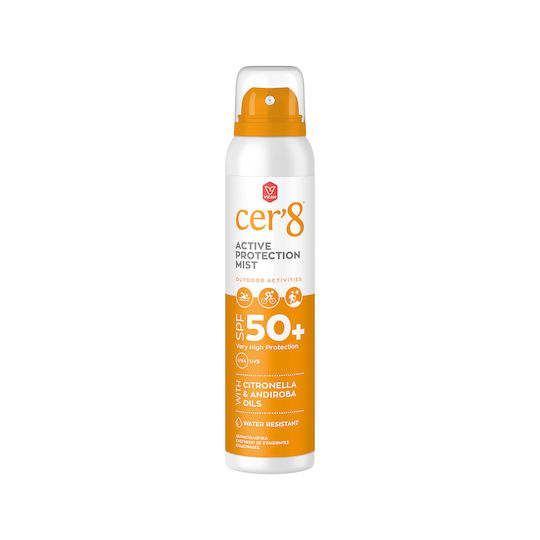 Cer'8 Active Protection Waterproof Sunscreen Mist Face & Body SPF50+ 125ml