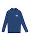 Quiksilver Kinder Badeanzug Rashguard Monaco Blue Heather