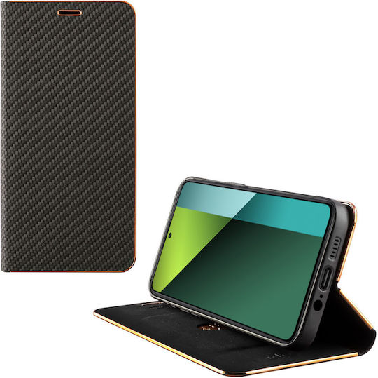 Idol 1991 Elite Book Synthetic Leather / Plastic / Silicone / Leather Black (Redmi Note 13 Pro 4G / Poco M6 Pro 4G)