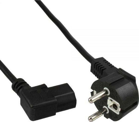 InLine IEC C13 / Schuko - IEC C13 / Schuko Cable 0.5m Μαύρο 16752M
