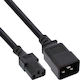 InLine IEC C20 / IEC C13 - IEC C20 / IEC C13 Cable 0.5m Μαύρο 16659B