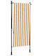 vidaXL Terrace Sideway Sunshade Roller with LED Light Orange 1.2x2.7cm