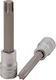 Teng Tools Long Walnut with Torx Head and Socket 1/2'' T27x100mm