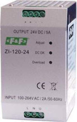 F&F DIN-Schienen-Netzteil mit Ausgang 24V und Leistung 120W 5A