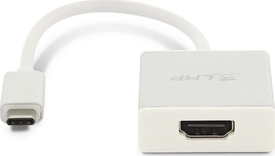LMP Konverter USB-C / HDMI / DisplayPort männlich zu USB-C / HDMI / DisplayPort weiblich Silber 1Stück