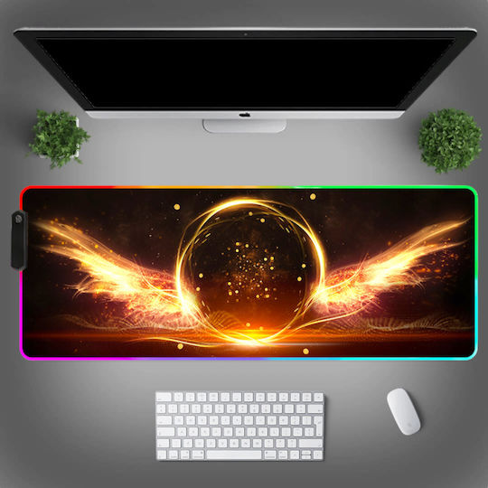 Mouse Pad Gaming XL (600mm) cu Iluminare RGB prin USB Negru