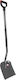 AWTools Straight Shovel with Shaft 124cm and Metal Handle
