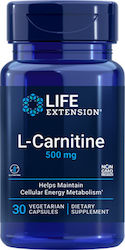 Life Extension L-Carnitine 500mg 30 φυτικές κάψουλες