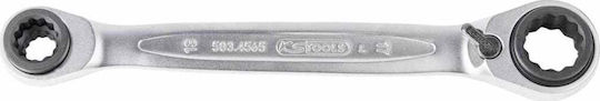 Ks Tools Διπλό Κλειδί Πολύγωνο Ίσιο με Μηχανισμό Καστάνιας