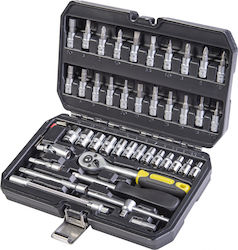 Topmaster 339203 Ratchet and Socket Set 1\4" 46 Pieces