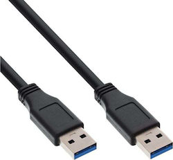 Inline USB-Kabel USB-A zu USB-A 0,3 m Schwarz 35203
