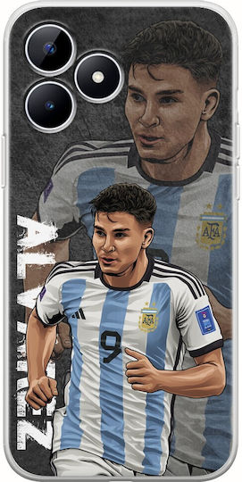 Football Stars - Julian Alvarez Argentina Задна корица Силикон Многоцветен (Realme Note 50)