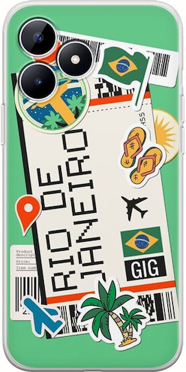 Ticket To Rio De Janeiro Задна корица Силикон Многоцветен (Realme Note 50)