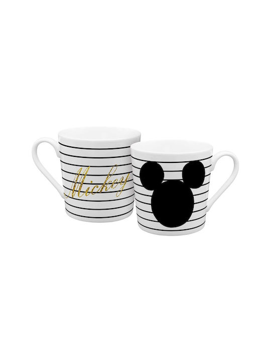Disney Mickey Mouse Glitter Cană din Porțelan Argintiu 350ml