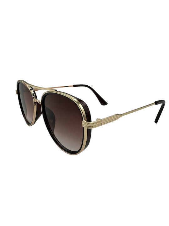 V-store Women's Sunglasses with Brown Frame and Brown Gradient Lens 80-803BROWN