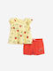 Funky Kids Set with Shorts Summer 2pcs yellow