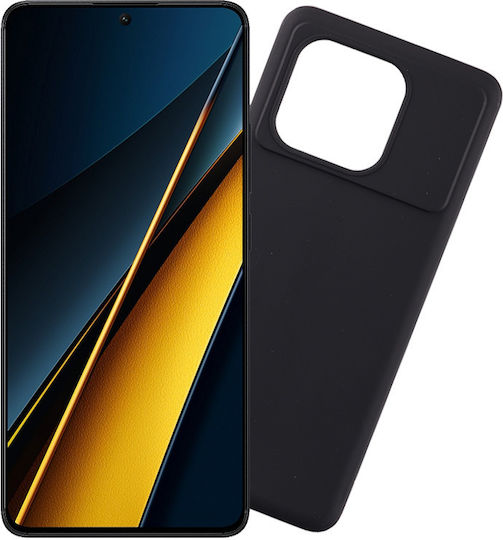 Volte-Tel Back Cover Σιλικόνης με Λουράκι Μαύρο (Poco X6 Pro)