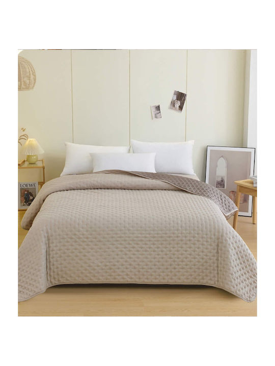 Melinen Renzo Coverlet King Size Microfiber Ecr...