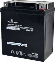 Powertech Μπαταρία Μοτοσυκλέτας YTX7L-BS με Χωρητικότητα 7Ah