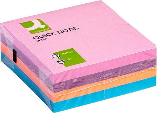 Q-connect Q-connect Haftwürfel 76x76mm 4x80 Karten, verschiedene Farben