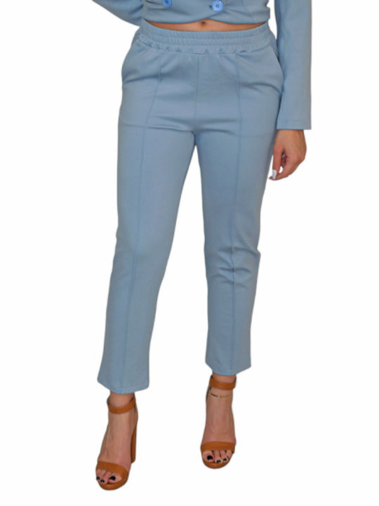 Morena Spain Women's Fabric Trousers with Elastic in Regular Fit SIEF