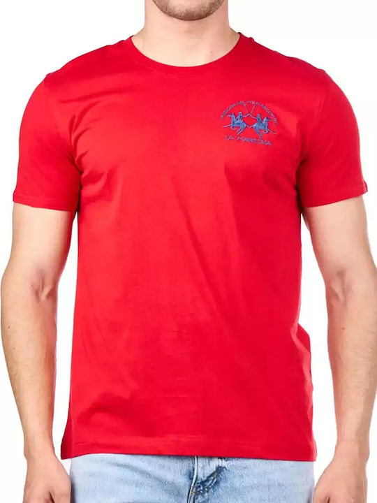 La Martina T-shirt Bărbătesc cu Mânecă Scurtă RED