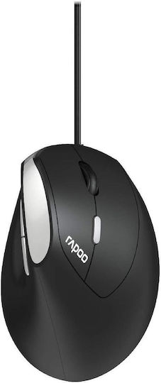 Rapoo EV200 С кабел Ергономичен Vertical Мишка Черен