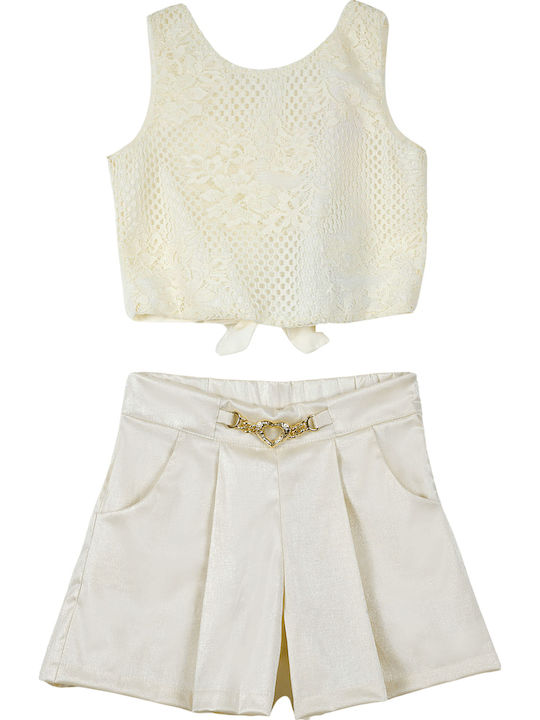Kinder-Set mit Shorts Sommer 2Stück Gold