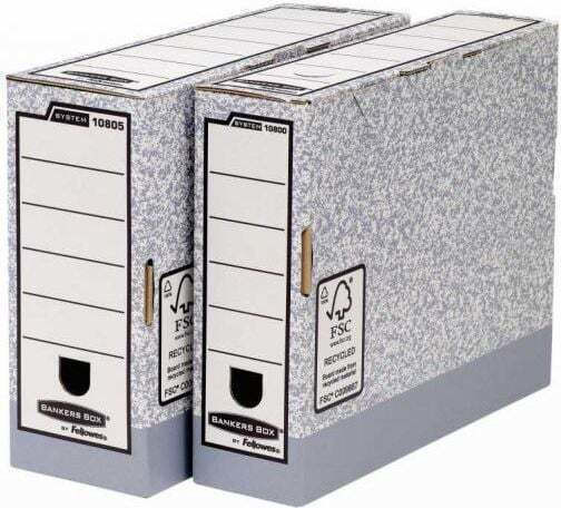 Sistem cutie de arhivare Fellowes Bankers Box Fsc Fastfold 80 mm Cartoane Op 1 buc 1080001