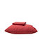 Anna Riska Fashion Σετ Μαξιλαροθήκες Oxford 1 Deep Red 50x70εκ.
