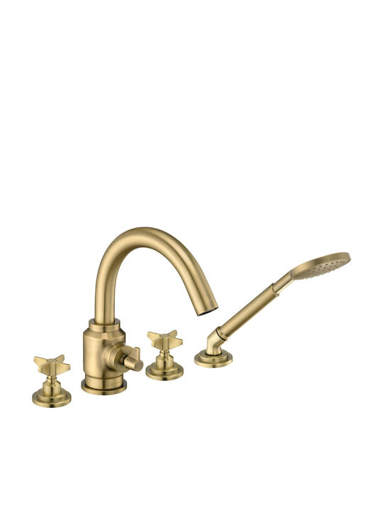Deante Mischung Bade- / Duscharmatur Badewanne Komplettes Set Gold