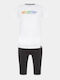 Παιδικό Σετ με Κολάν Καλοκαιρινό 2τμχ White-black-multi Color
