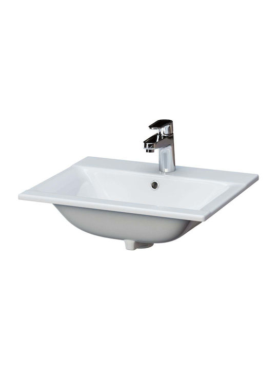Cersanit Countertop Sink Ceramic 50x39.5cm Red
