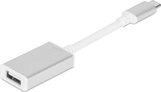 Moshi Μετατροπέας USB-C male σε USB-C female Ασημί 1τμχ