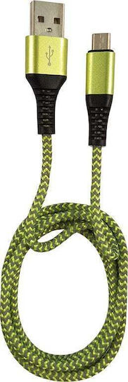 LC-Power Regular USB 2.0 to micro USB Cable Πράσινο 1m (31332G) 1τμχ
