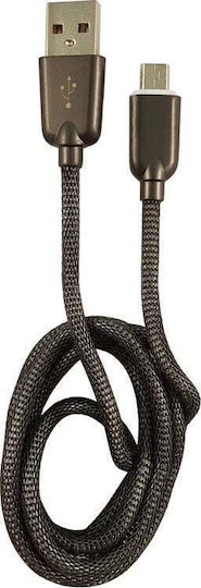LC-Power Regular USB 2.0 to micro USB Cable Μαύρο 1m (31332F) 1τμχ