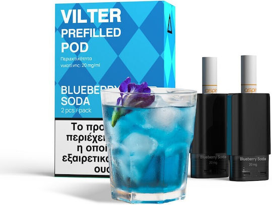 Aspire Έτοιμο Υγρό Αναπλήρωσης Vilter Blueberry Soda 20mg 10ml 2τμχ
