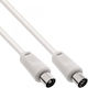 InLine Καλώδιο Κεραίας Coax male - Coax female Λευκό 10m (69410) 1τμχ