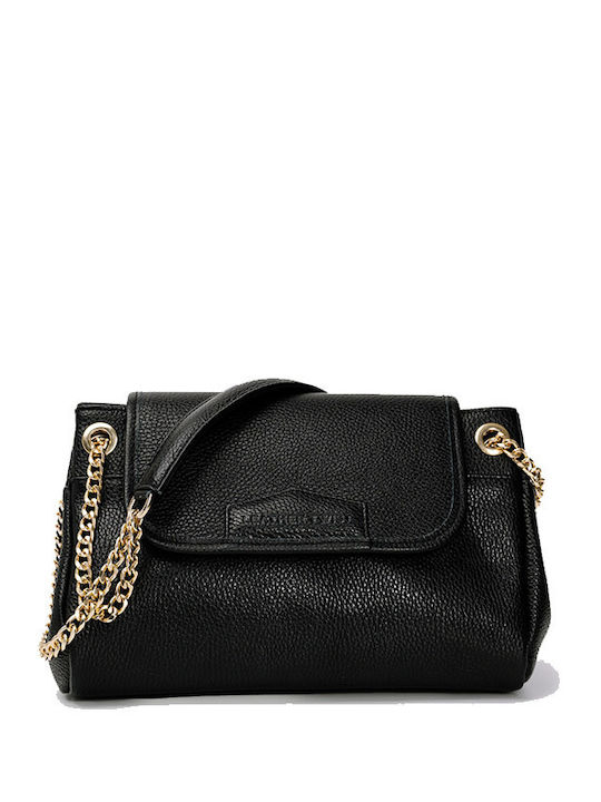 Leather Twist Leather Women's Bag Shoulder Black