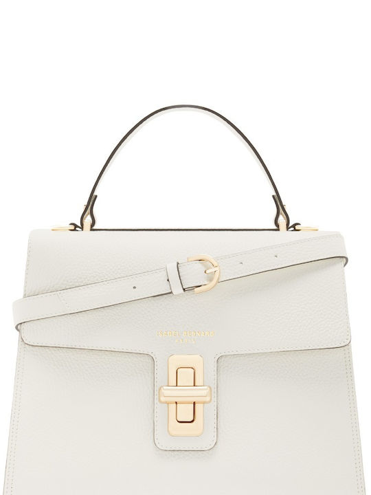 Isabel Bernard Leather Women's Bag Shoulder White