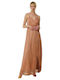 Enzzo Maxi Dress Wrap Peach