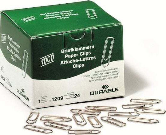 Durable Durable 32 Mm Copper Plated Clips 1000 Pcs