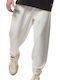Pantaloni de trening cu Elastic Alb