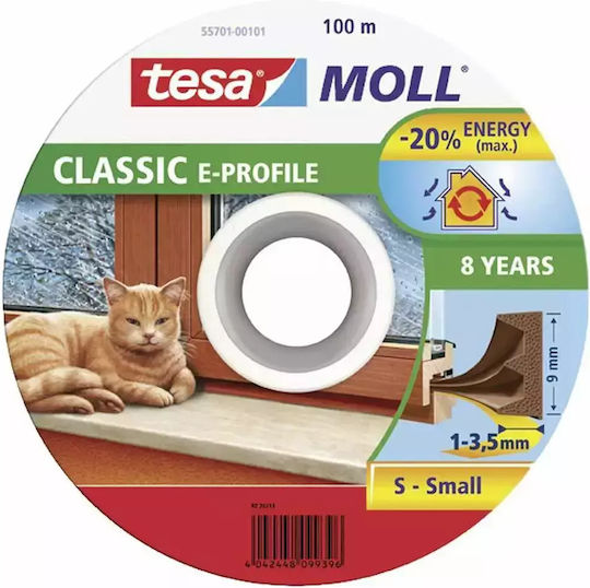 Tesa Garnitură din cauciuc Profil E de 9 mm Bronz 100 m 5570101