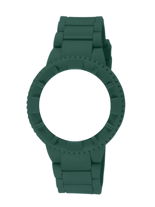 WATX & CO Καουτσούκ Λουράκι Πράσινο 43mm