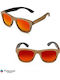 V-store Unisex Sunglasses with Gray Plastic Frame and Orange Polarized Mirror Lens WD033