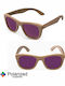 V-store Unisex Sunglasses with Beige Plastic Frame and Purple Polarized Lens WD028