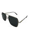 V-store Sunglasses with Silver Metal Frame and Black Polarized Mirror Lens POL019SILVER