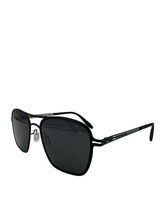 V-store Unisex Γυαλιά Ηλίου με Μαύρο Μεταλλικό Σκελετό και Μαύρο Polarized Καθρέφτη Φακό POL018BLACK
